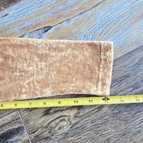 NWT Pilcro Anthropologie Acid Washed Raglan Top Cotton Knit Gold Orange - Picture 9 of 11